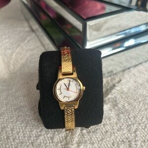 Movado Gold and White Women's Watch